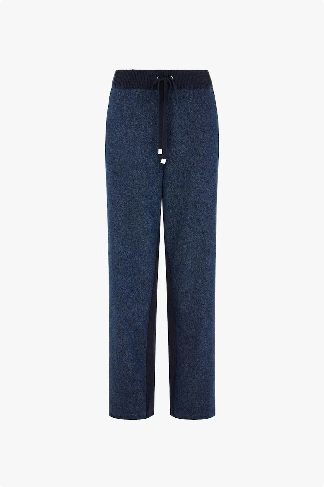 Aligne Lb Lucia Knitted Denim Trousers Cotton Navy L